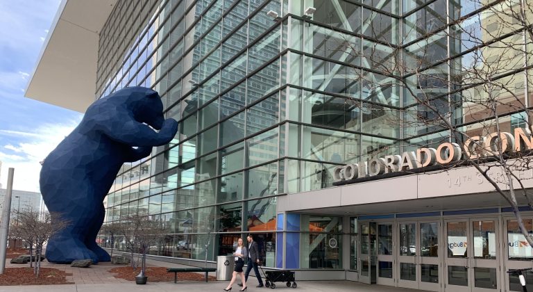 The bear outside the Denver Convention Center in Colorado